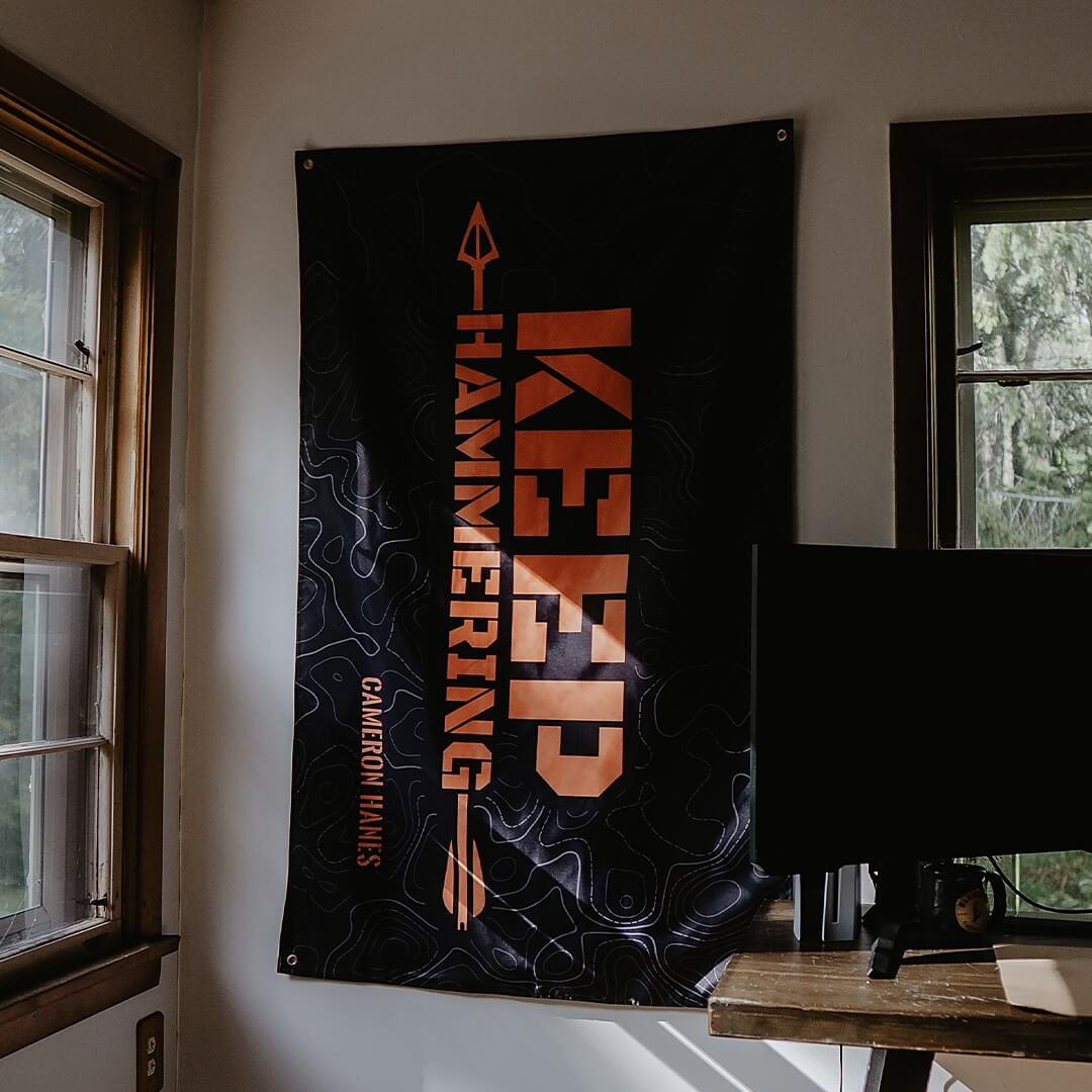 KEEP HAMMERING TOPO FLAG