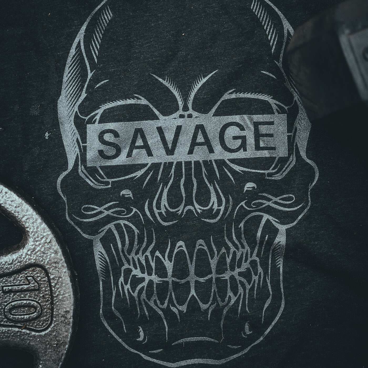 Savage Skull Dark T-Shirt | Tri-Blend Graphic Tee