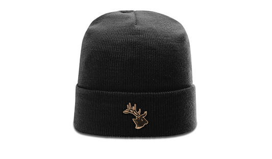 Elk Leather Patch Beanie
