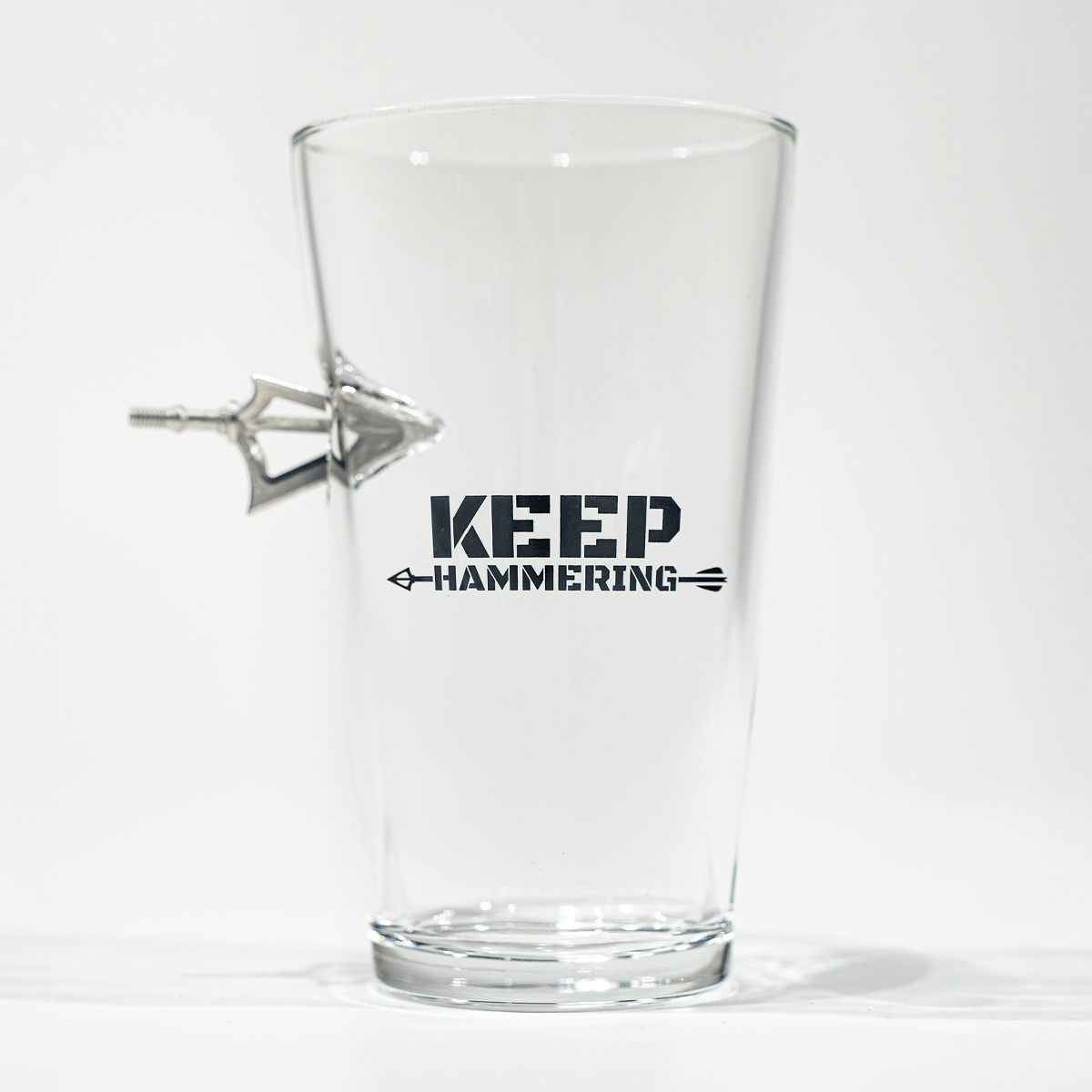 KEEP HAMMERING - 16OZ BROADHEAD GLASS