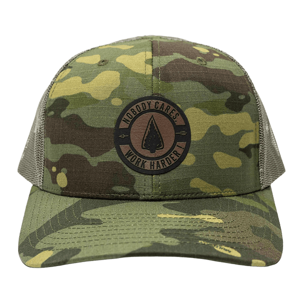 Nobody Cares Broadhead Camo Hat | Richardson 112 Trucker