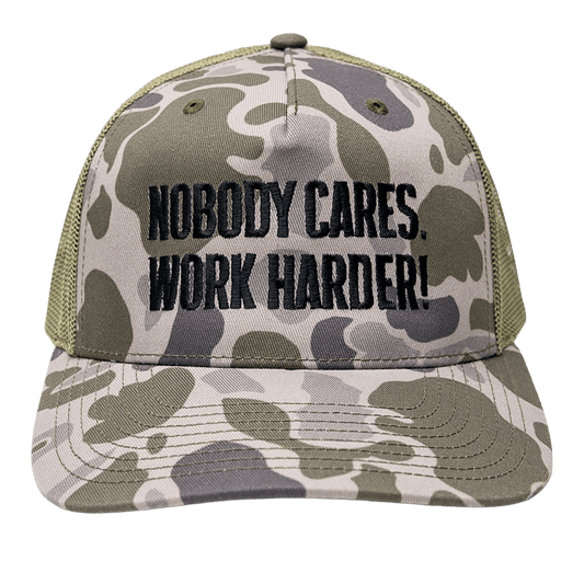 NOBODY CARES OG DUCK CAMO HAT