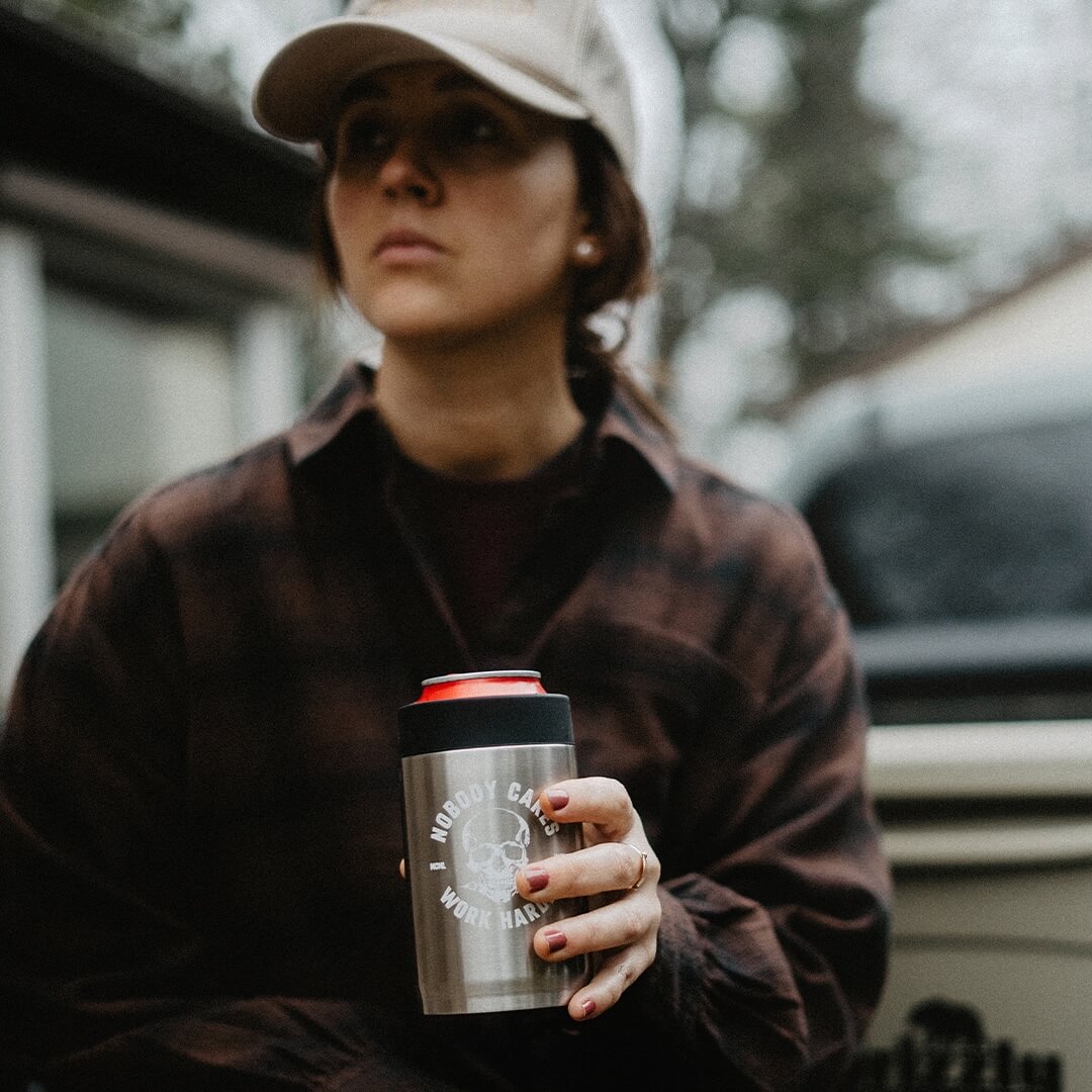 NOBODY CARES SKULL GRIZZLY GRIP CAN