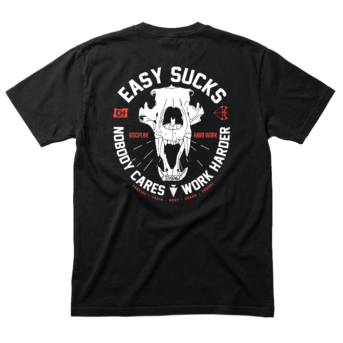 Easy Sucks Bear Skull T-Shirt | Comfort Colors 1717 Tee