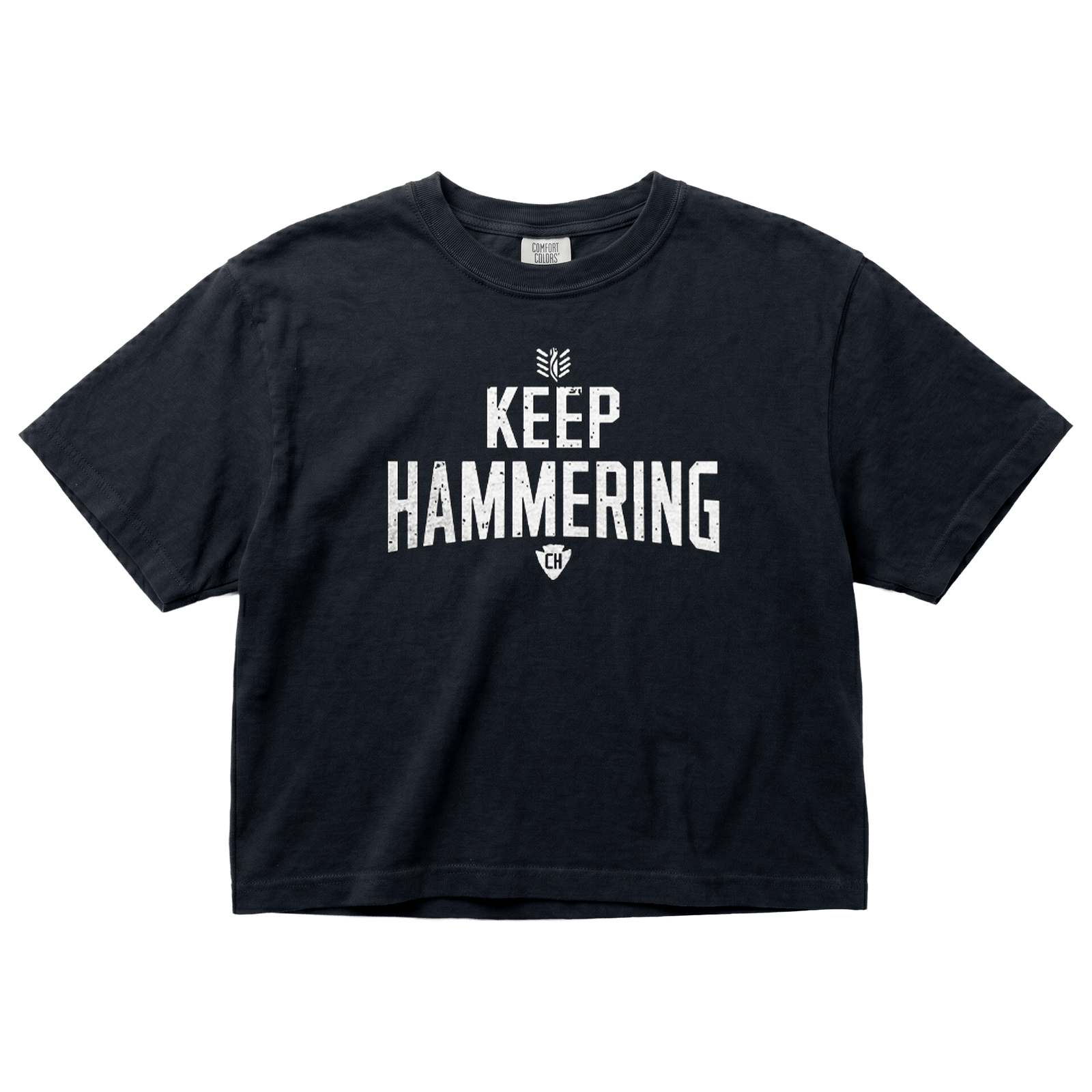 KEEP HAMMERING ARROW BOXY CROP T-SHIRT