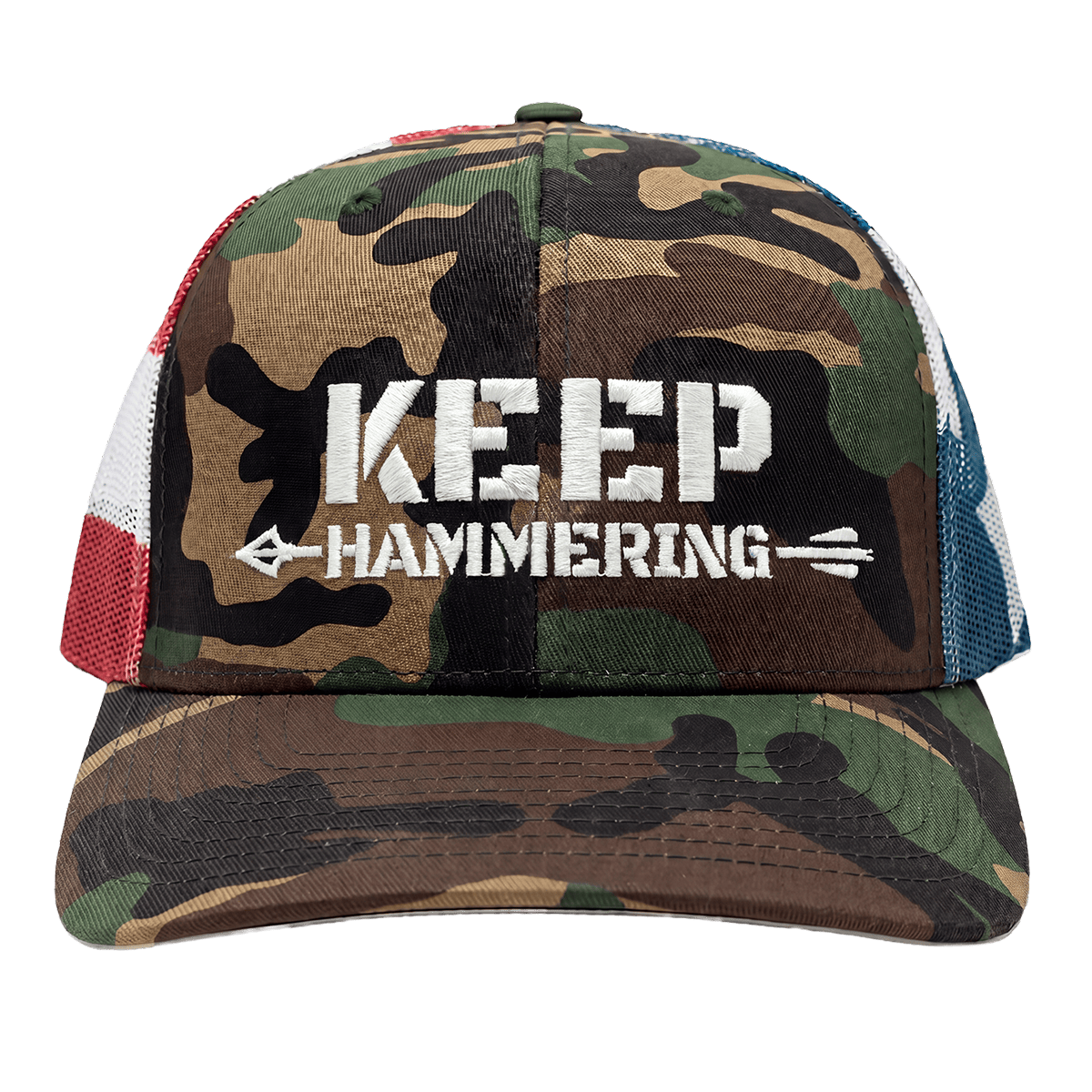 KEEP HAMMERING OG CAMO FLAG HAT