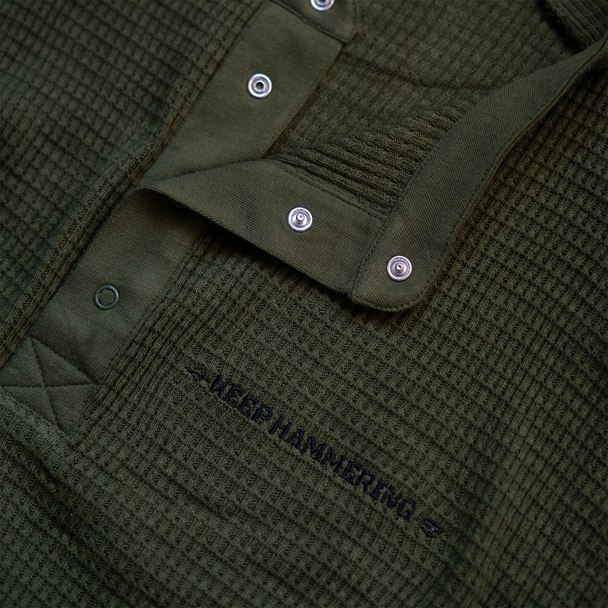 Waffle knit texture detail
