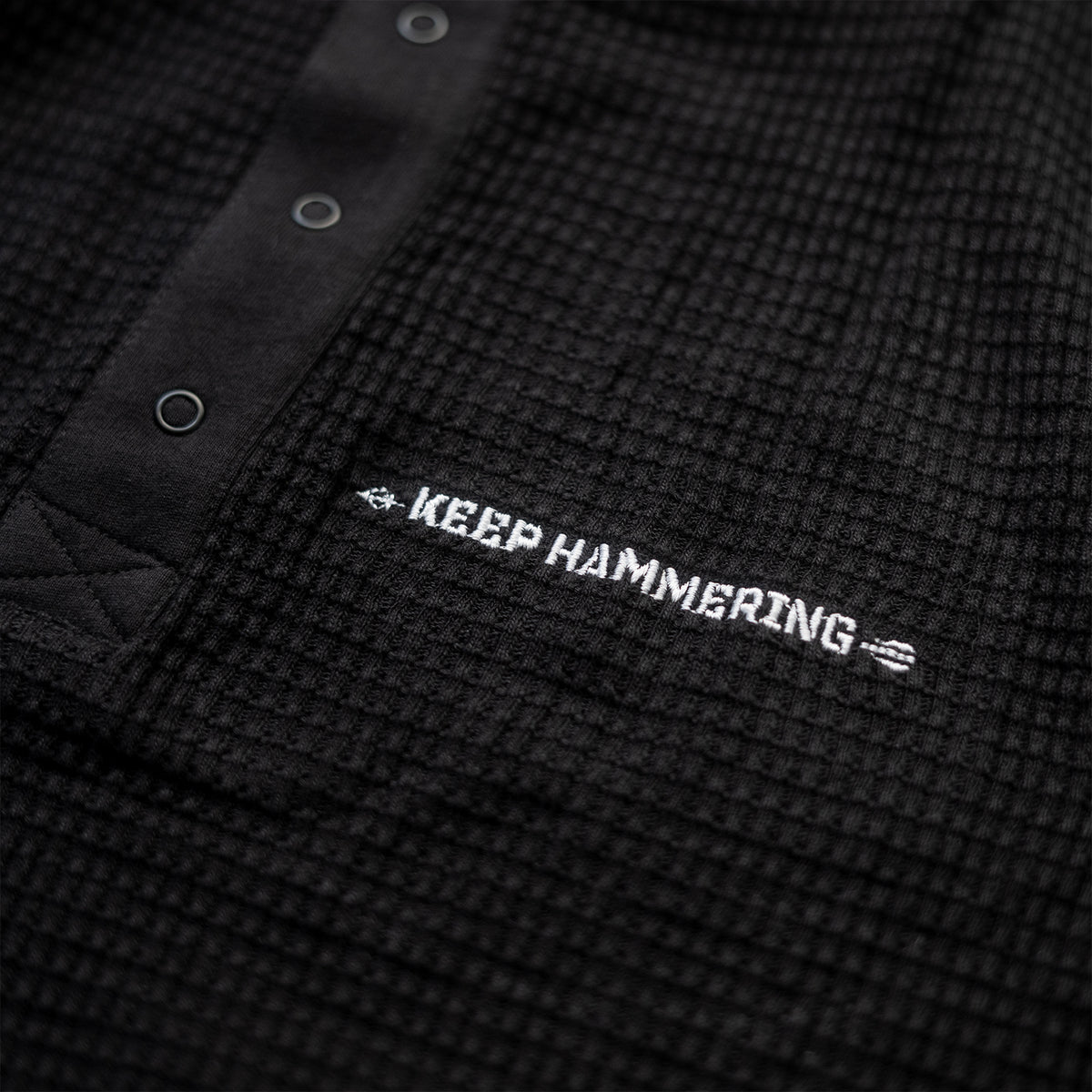 Three-button placket detail