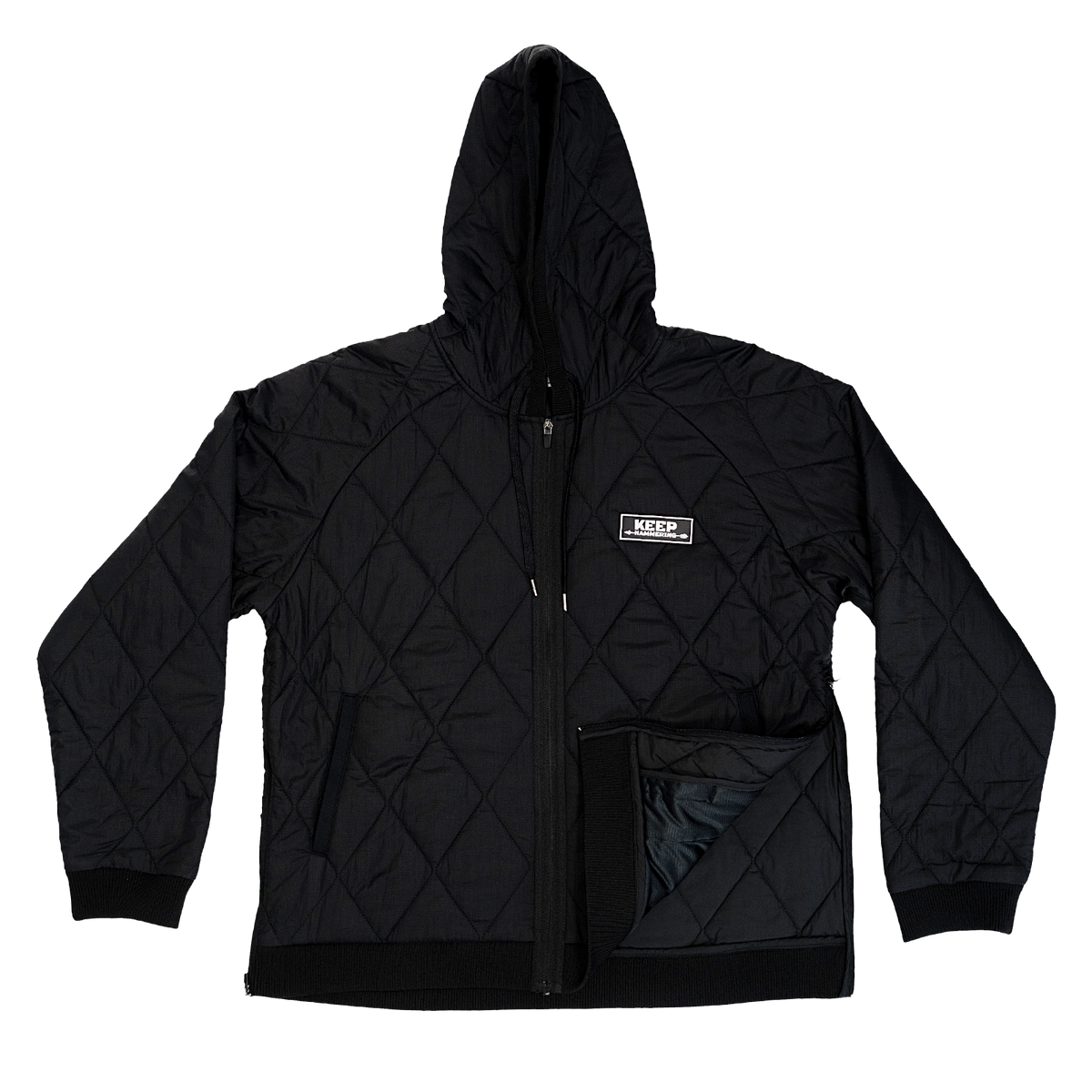 Keep Hammering Woobie Jacket in Black