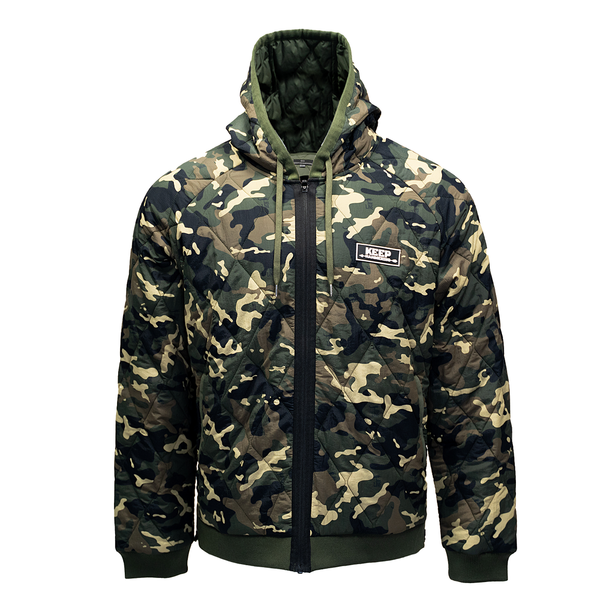 Keep Hammering Woobie Jacket in Woodland Camo