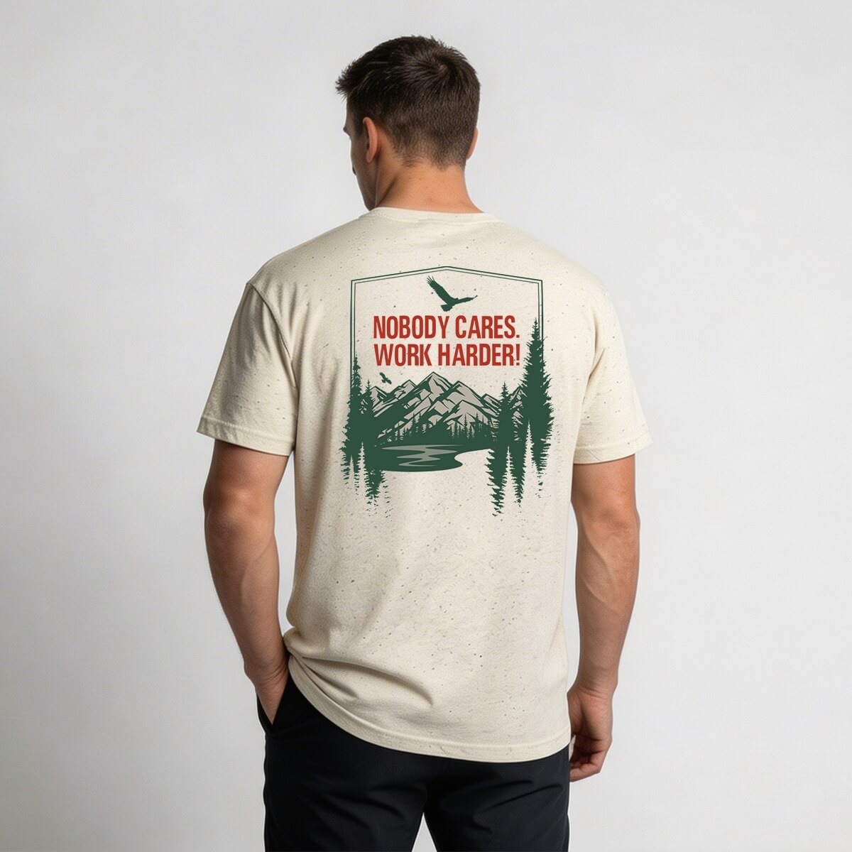 Nobody Cares Mountain Peak T-Shirt | Tri-Blend Outdoor Tee