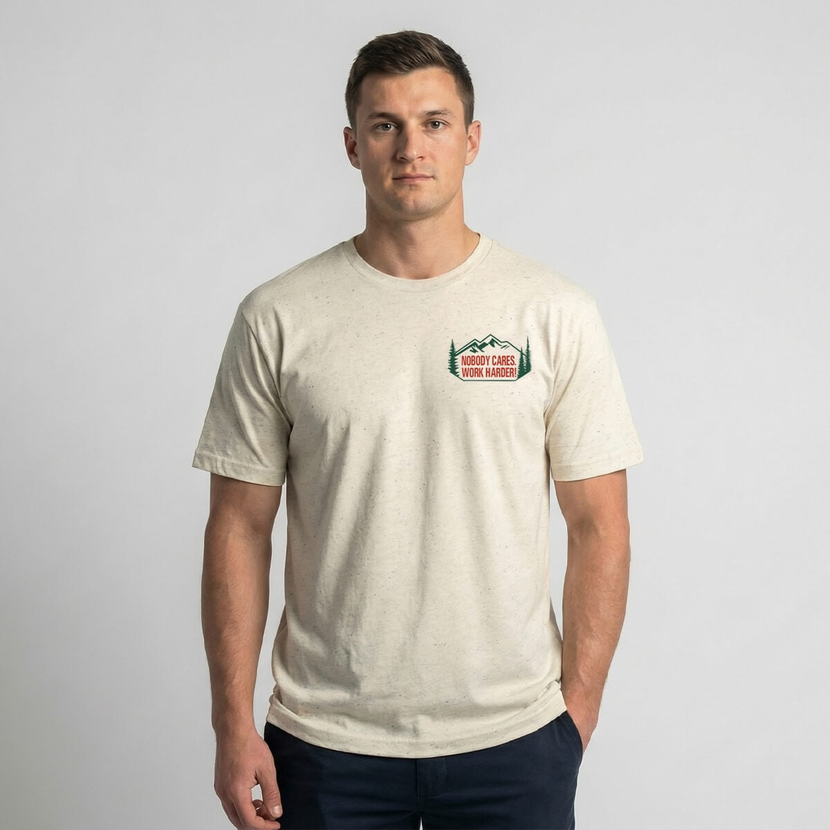 Nobody Cares Mountain Peak T-Shirt | Tri-Blend Outdoor Tee