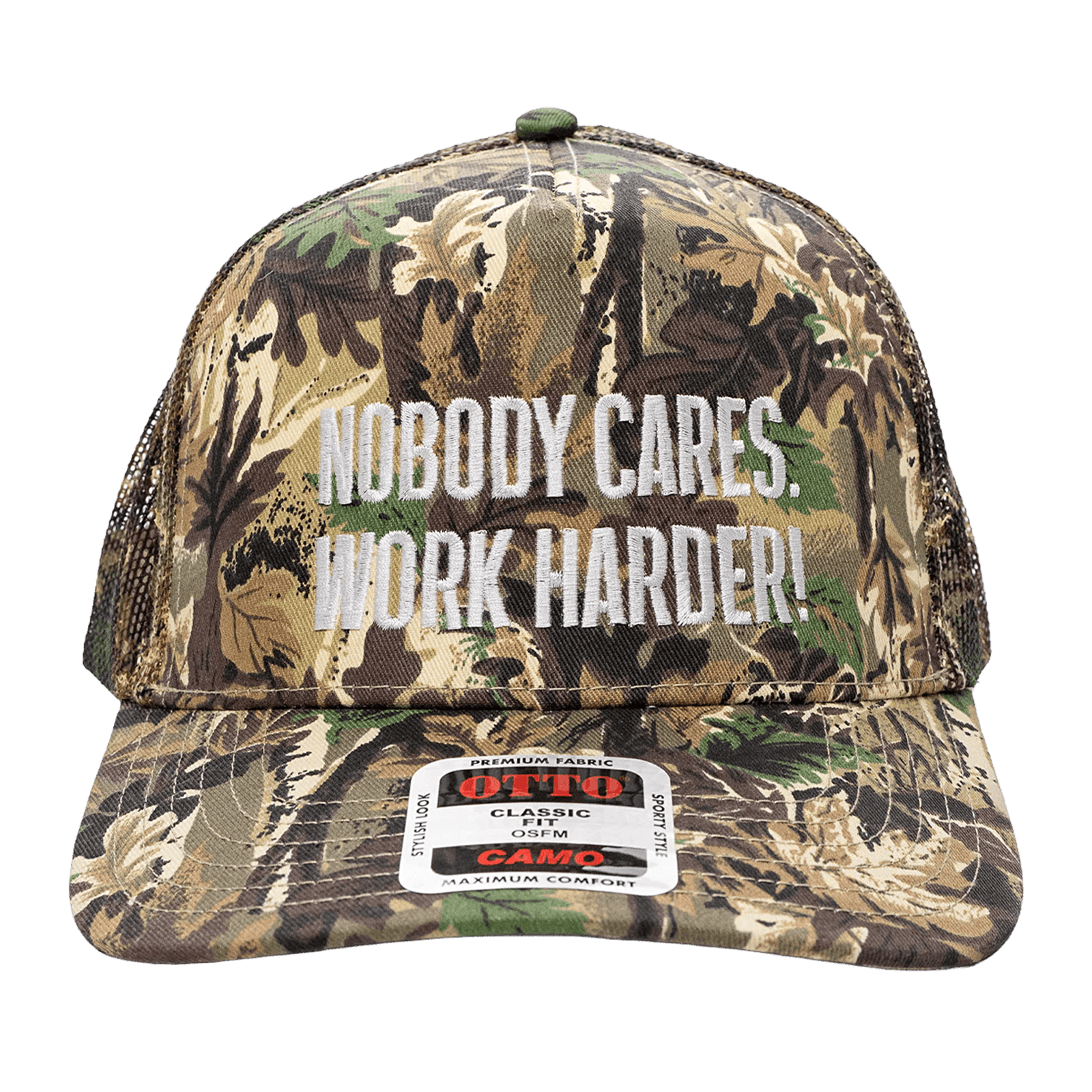 NOBODY CARES LEAF CAMO HAT