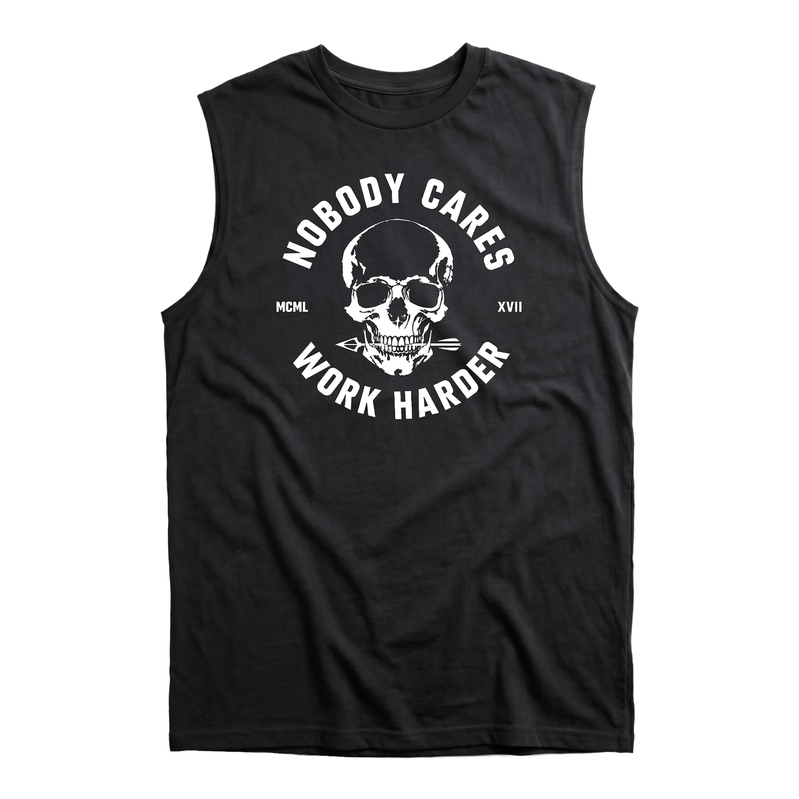 NOBODY CARES SKULL CUTOFF