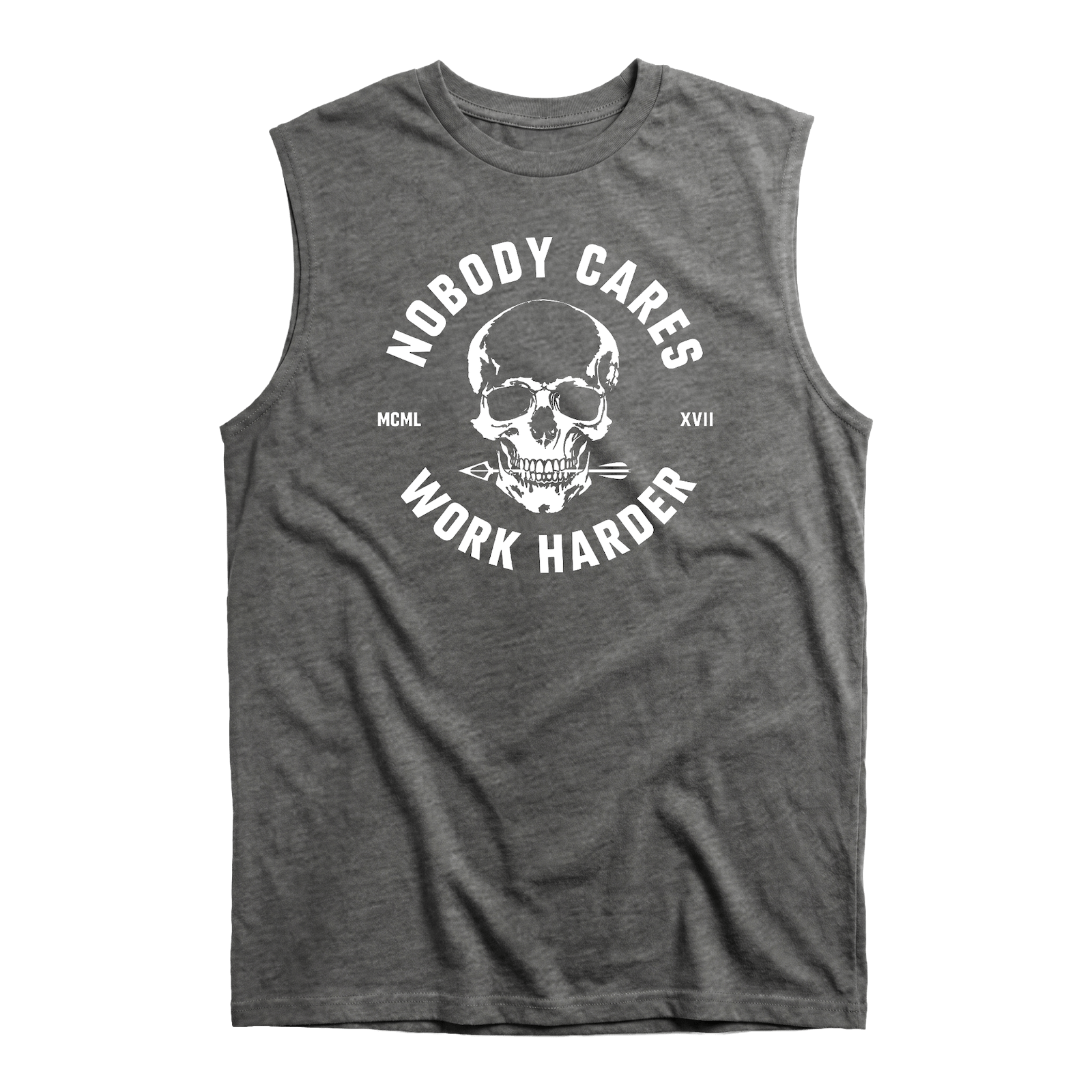 NOBODY CARES SKULL CUTOFF
