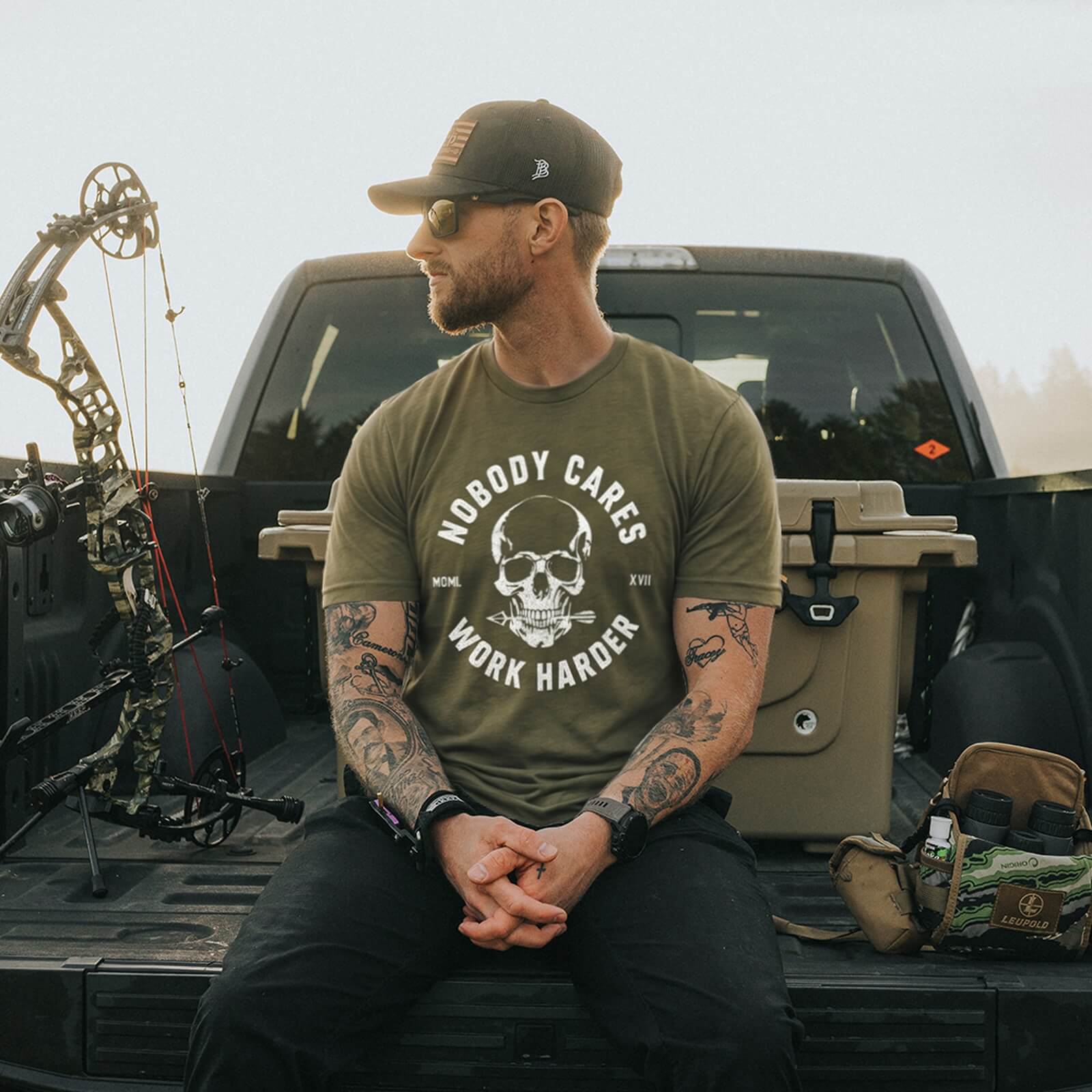 NOBODY CARES SKULL T-SHIRT