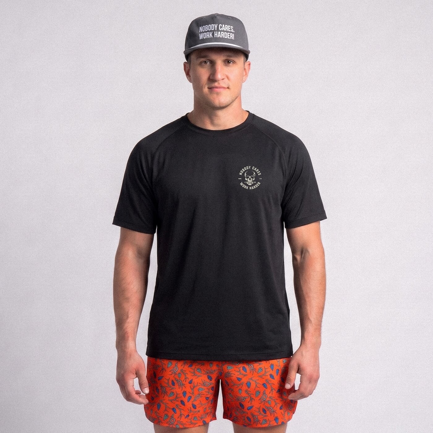 NOBODY CARES SKULL PERFORMANCE SHORT SLEEVE