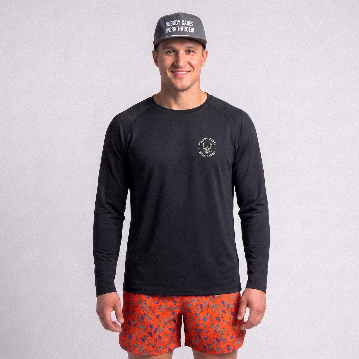 NOBODY CARES SKULL PERFORMANCE LONG SLEEVE