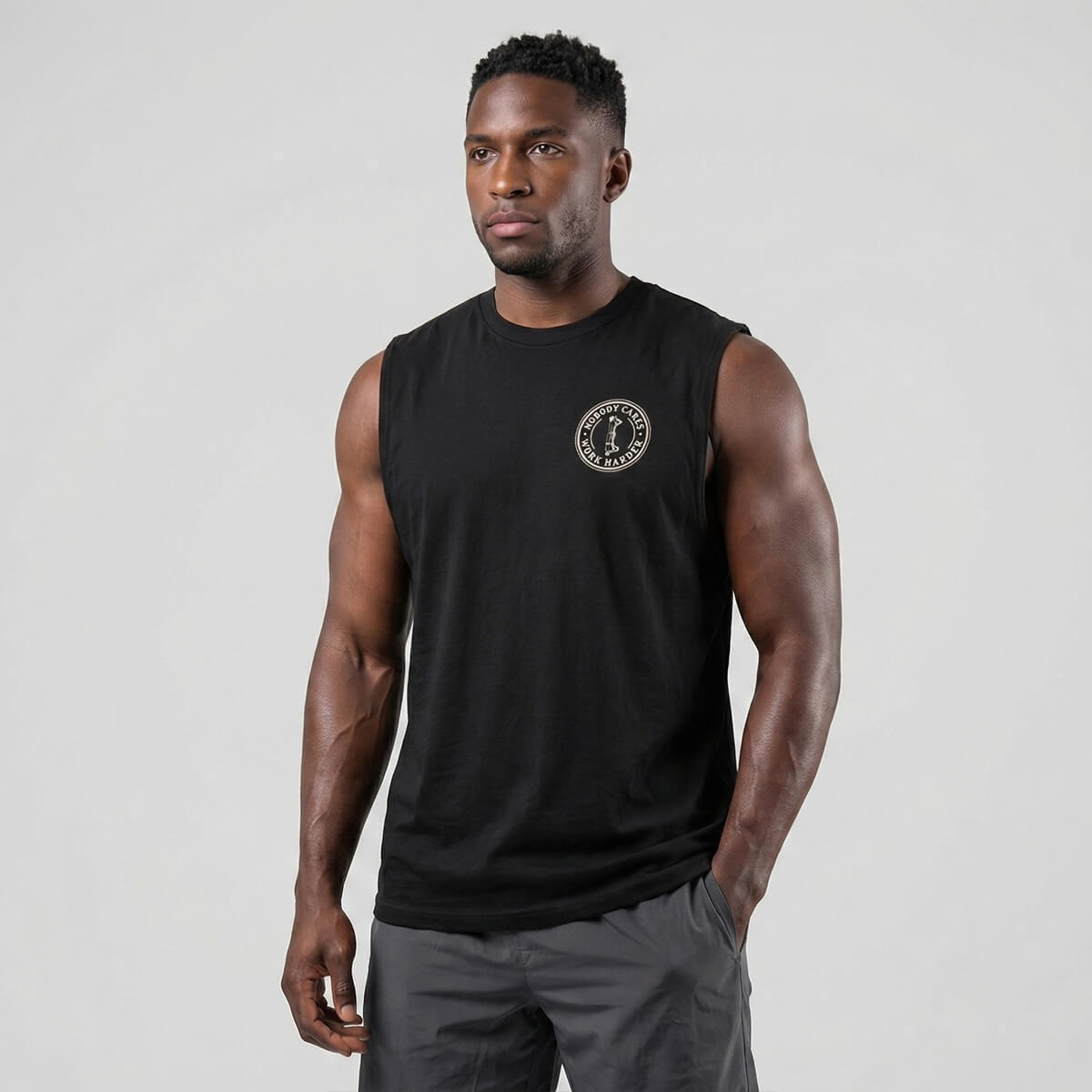 Nobody Cares Seal Cutoff | Lightweight Cotton Tank Top
