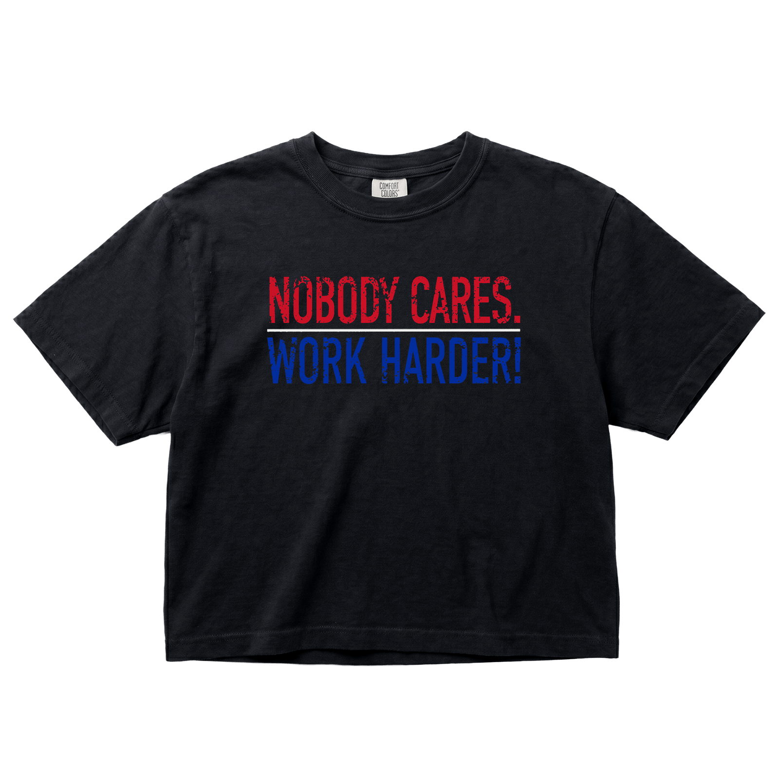 NOBODY CARES OG LIBERTY BOXY CROP T-SHIRT