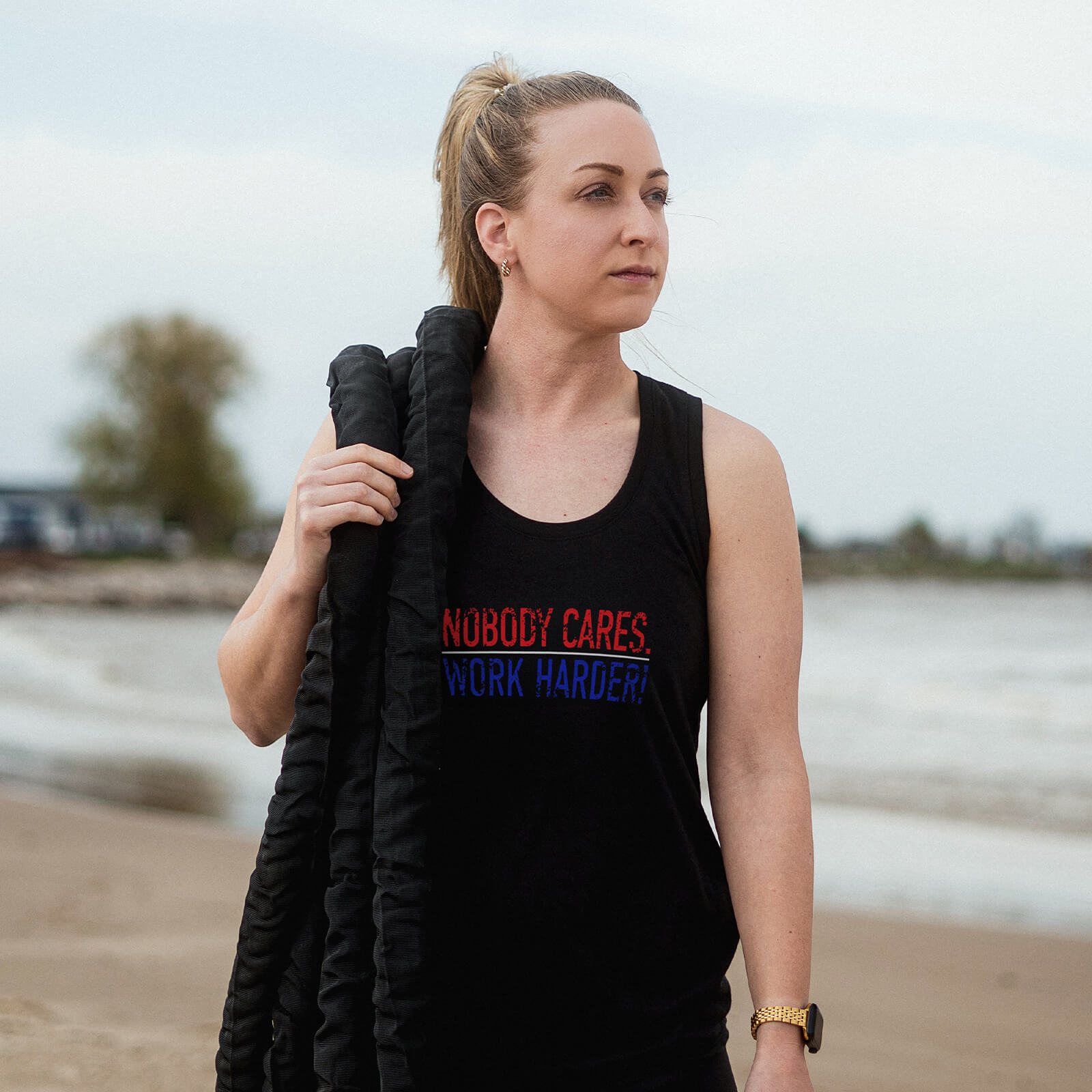 NOBODY CARES OG LIBERTY RACERBACK TANK