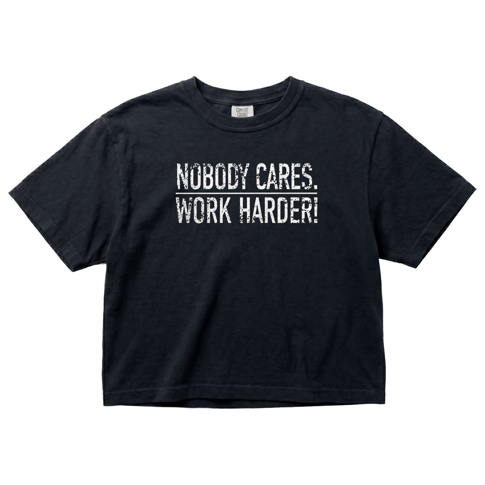 NOBODY CARES OG BOXY CROP T-SHIRT