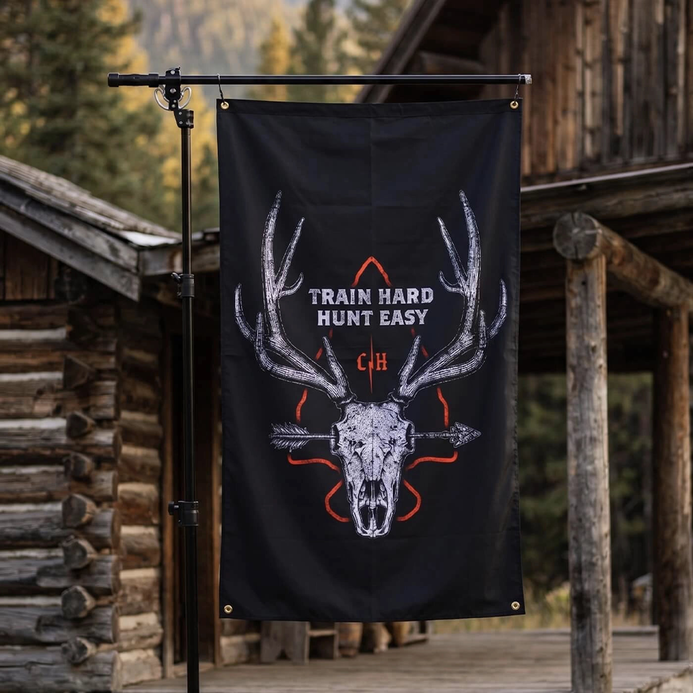 TRAIN HARD HUNT EASY 2.0 FLAG