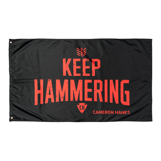 KEEP HAMMERING ARROW FLAG