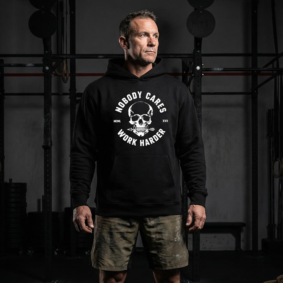 Nobody Cares Work Harder Premium Hoodie | Oversized Fleece Sweatshirt