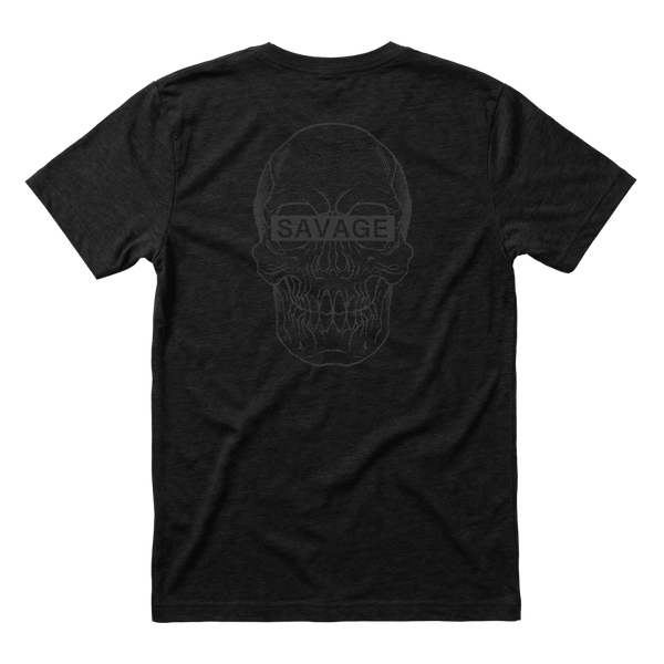 Savage Skull Dark T-Shirt | Tri-Blend Graphic Tee