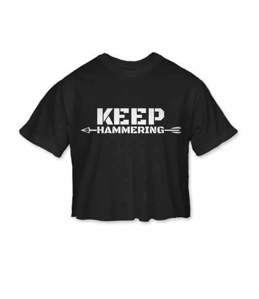 Keep Hammering Womens Crop T-Shirt