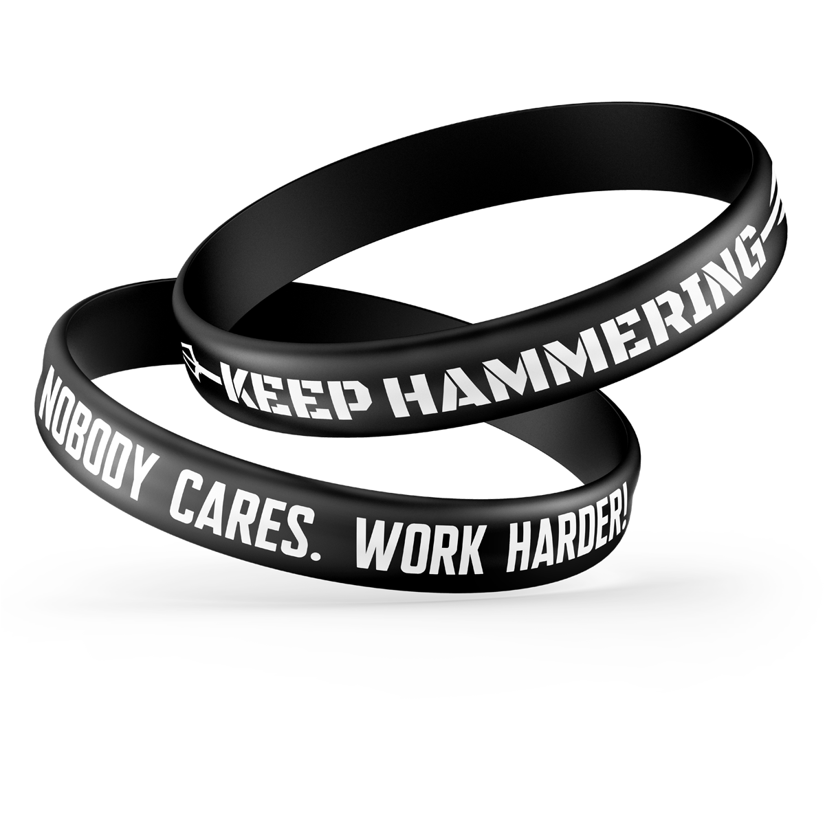 NOBODY CARES + KEEP HAMMERING WRISTBAND