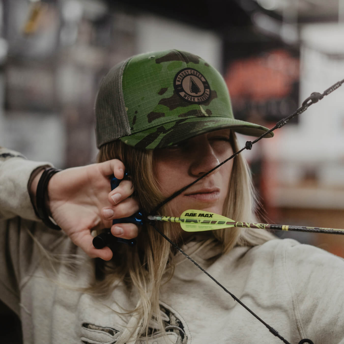 NOBODY CARES BROADHEAD CAMO HAT