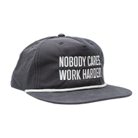 NOBODY CARES WORK HARDER SNAPBACK HAT