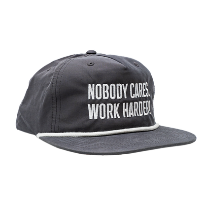 NOBODY CARES WORK HARDER SNAPBACK HAT