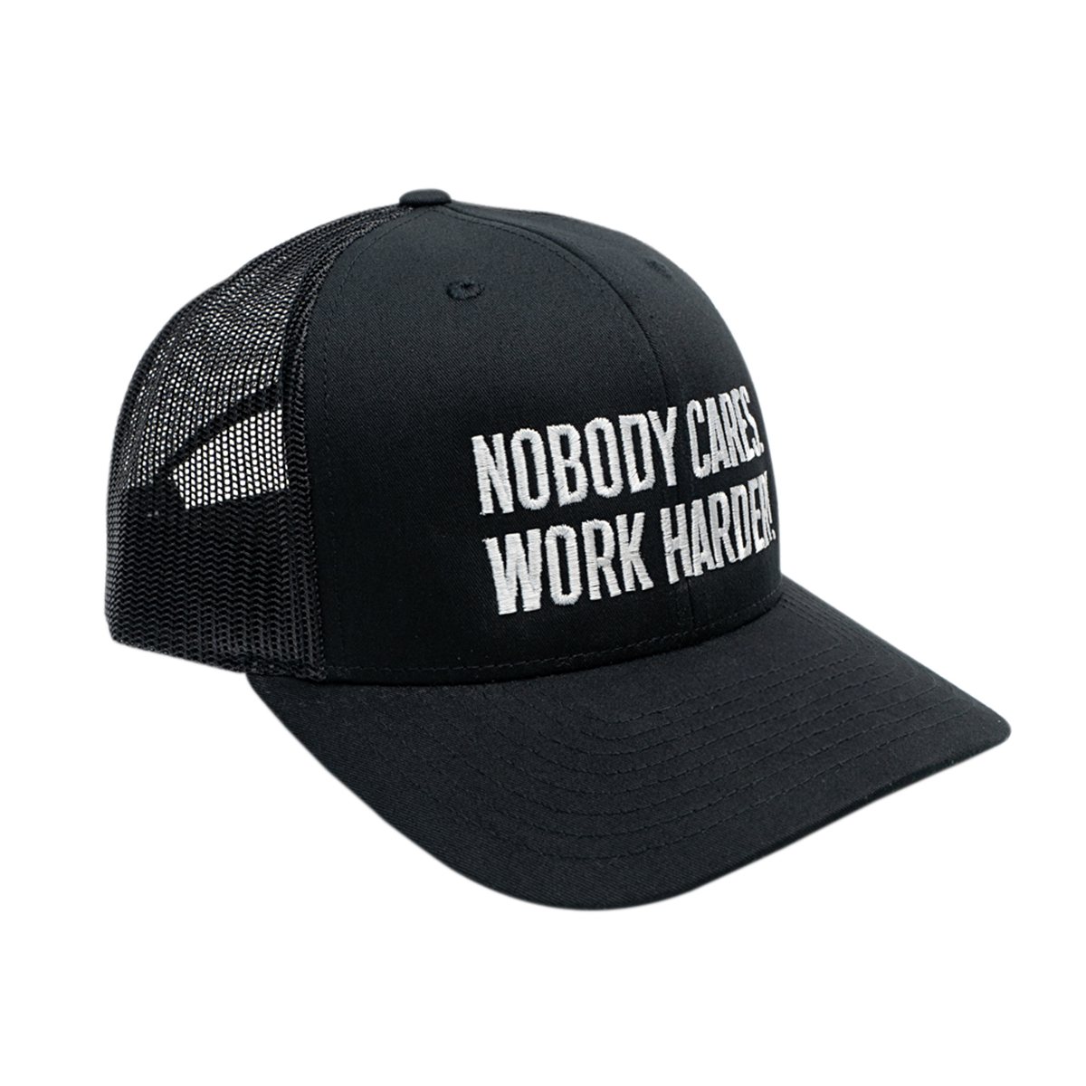 NOBODY CARES WORK HARDER TRUCKER HAT